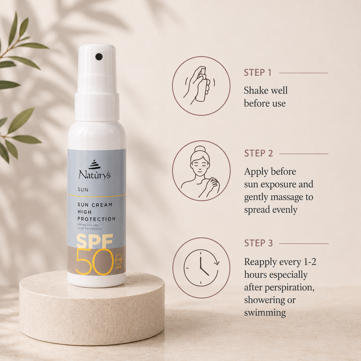 Sun Cream High Protection SPF 50 – 100ml
