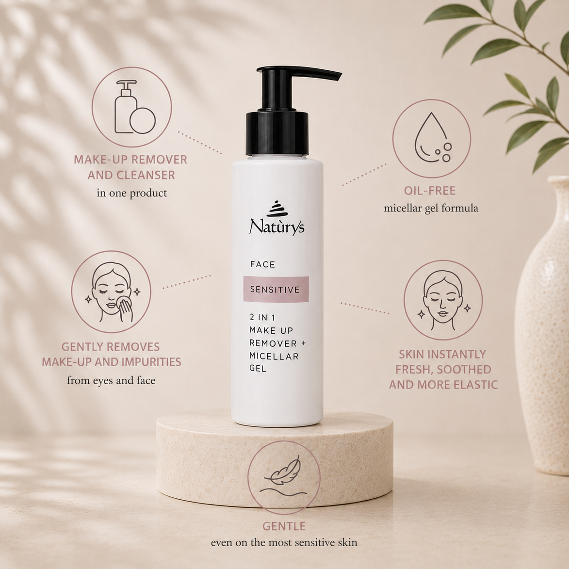 2 in 1 Make-Up Remover + Micellar Gel – 150ml