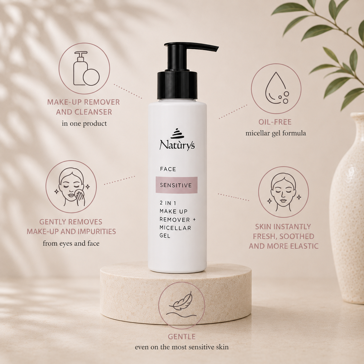 2 in 1 Make-Up Remover + Micellar Gel – 150ml