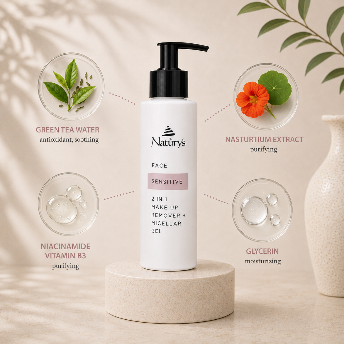 2 in 1 Make-Up Remover + Micellar Gel – 150ml
