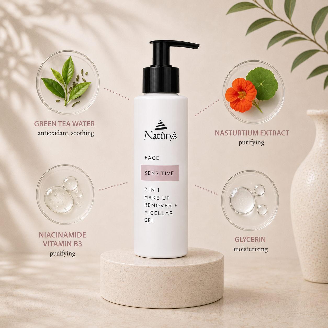 2 in 1 Make-Up Remover + Micellar Gel – 150ml
