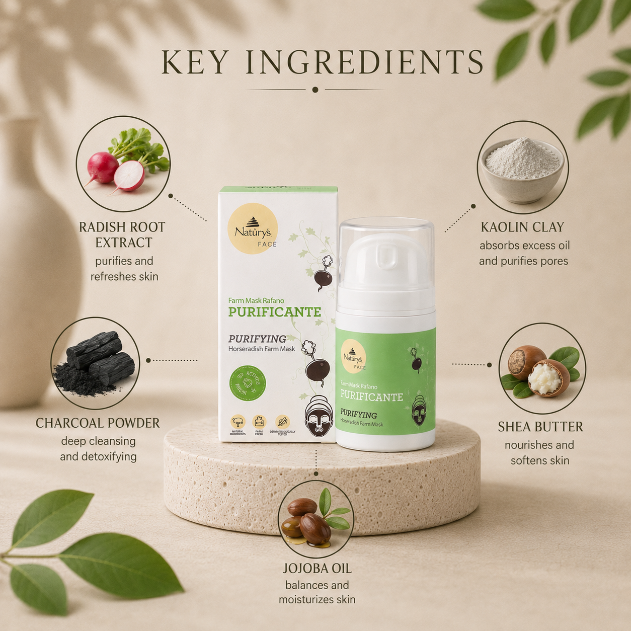 Horseradish Face Mask – Purifying – 50ml